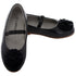 L'Amour Black Rosette Ballet Flat Style Shoe Toddler Girl 7-10 - SophiasStyle.com